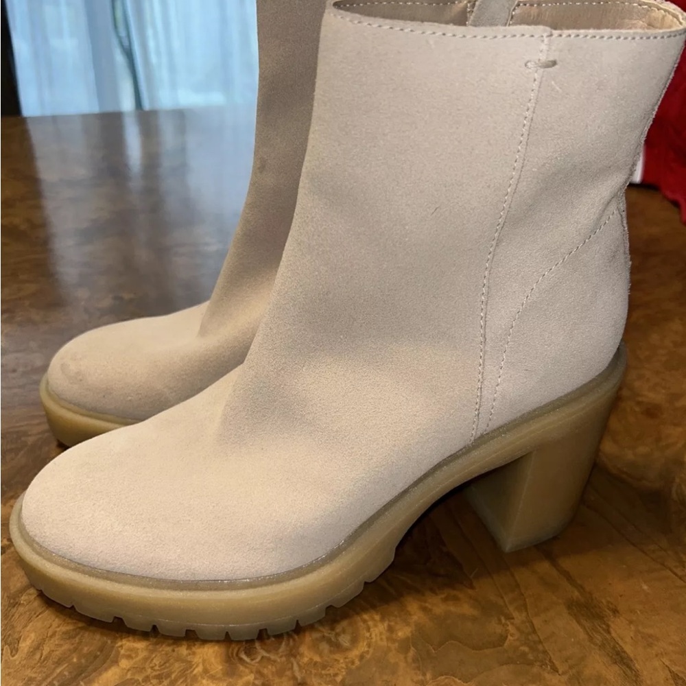 Cream Heeled Boots